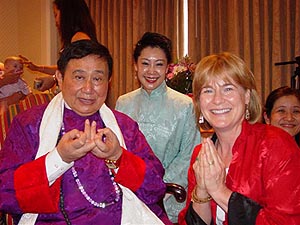 Catherine with HH Grandmaster Lin-Yun, Khadro Crystal Chu, and Dr. Lin